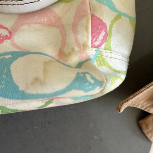 Coach Pastel Hampton Signature Scribble Shoulder Bag (Style No. 247) - Picture 5 of 9